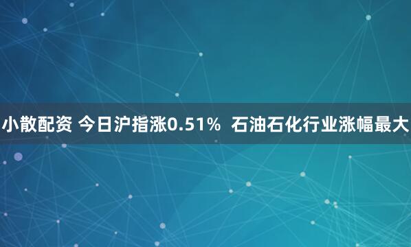 小散配资 今日沪指涨0.51%  石油石化行业涨幅最大